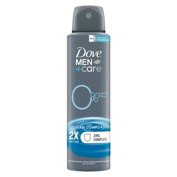 Dove men+care clean comfort 0% aluminiumzouten deodorant spray